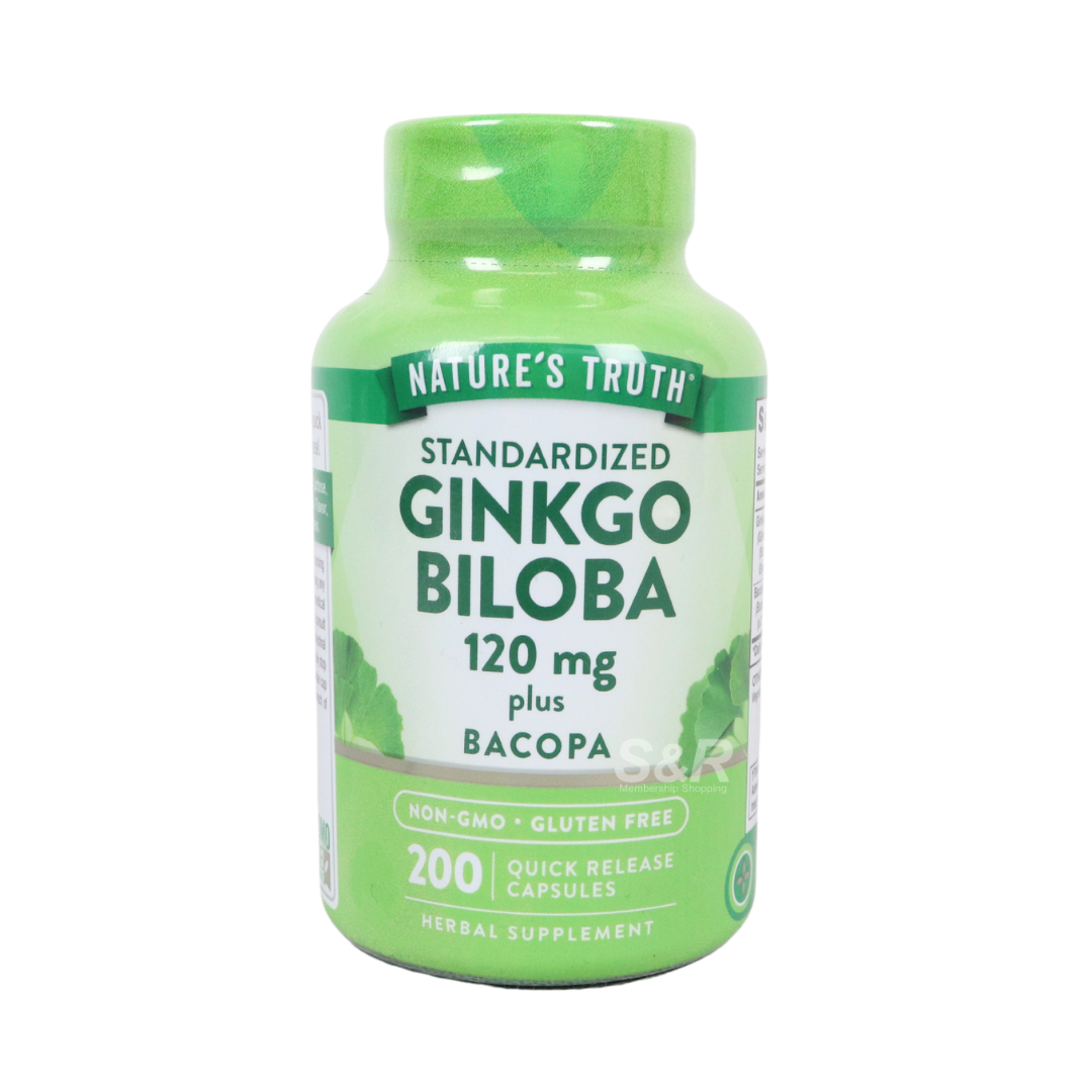 Nature's Truth Ginkgo Biloba 120mg plus Bacopa 200 capsules
